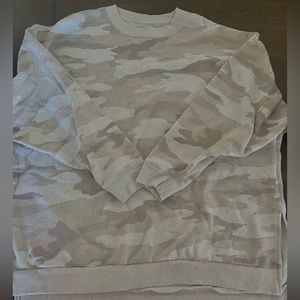 aerie oversized camo crewneck